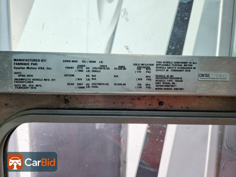 2016 FREIGHTLINER CHASSIS M LINE WALK-IN VAN, фото 13