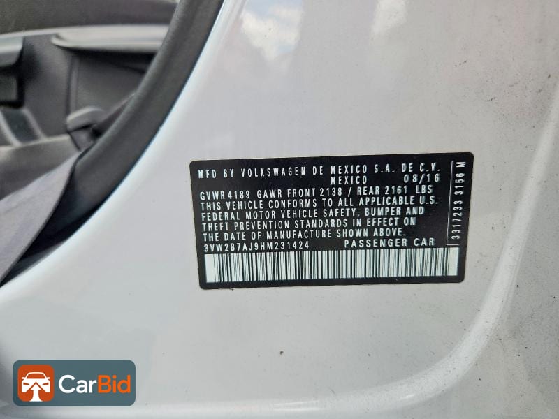 2017 VOLKSWAGEN JETTA S, фото 12