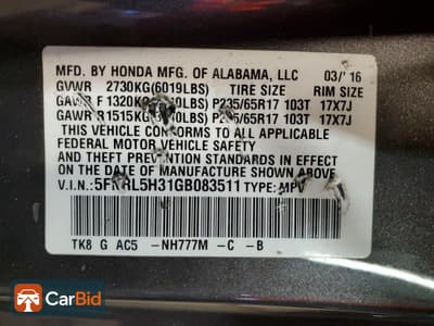 2016 HONDA ODYSSEY SE, photo 13