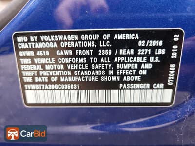 2016 VOLKSWAGEN PASSAT SE, фото 13