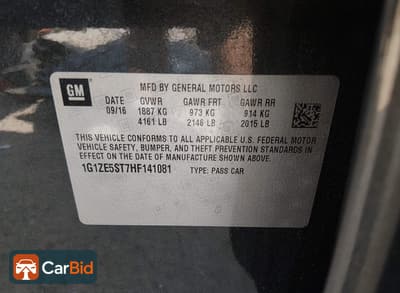 2017 Chevrolet MALIBU 1G1ZE5ST7HF141081, фото 9