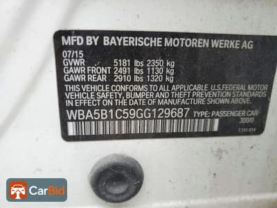 2016 BMW 535 I, фото 12