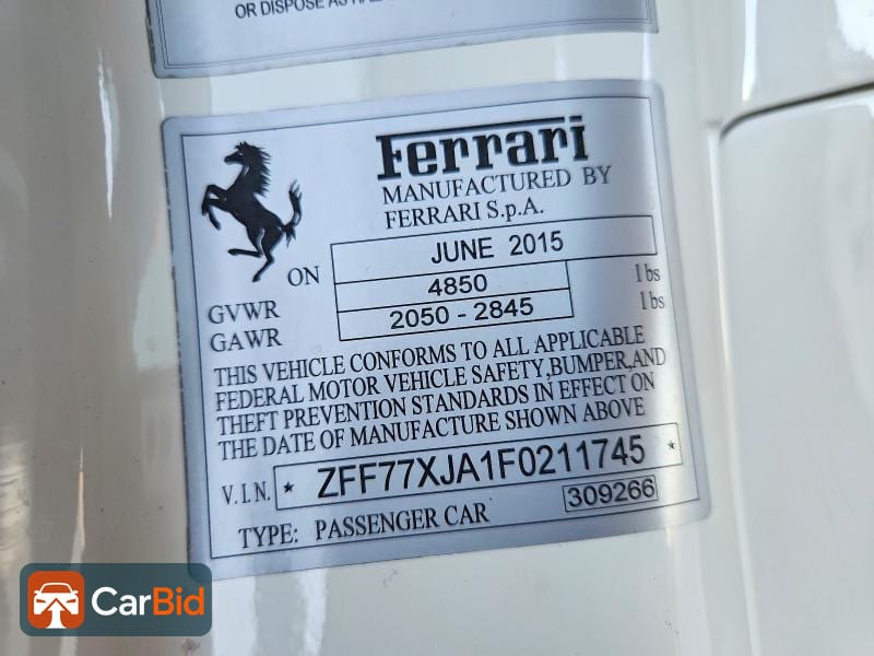 2015 FERRARI CALIFORNIA T, ფოტო 12