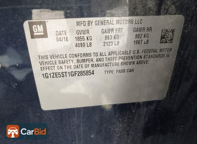 2016 CHEVROLET MALIBU 1LT, фото 9