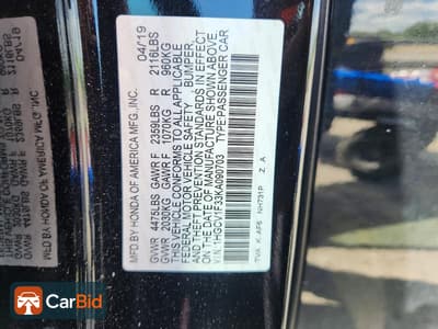 2019 Honda ACCORD 1HGCV1F33KA090703, фото 12