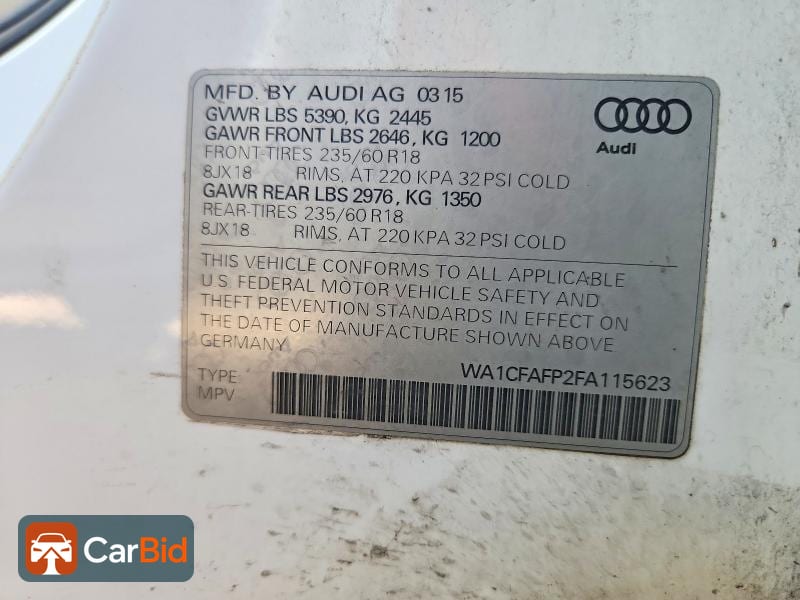 2015 AUDI Q5 PREMIUM, фото 12