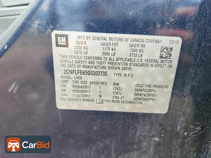 2016 CHEVROLET EQUINOX LT, фото 13