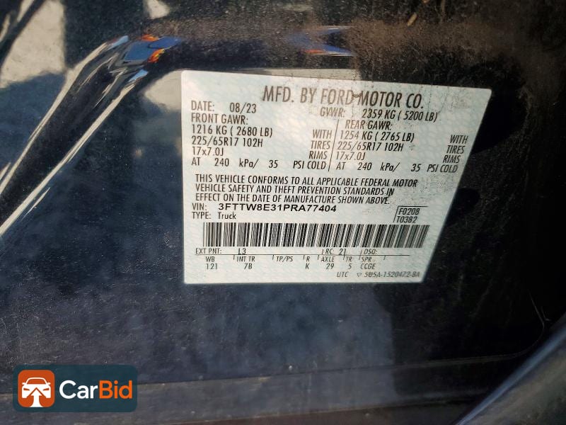 2023 Ford MAVERICK 3FTTW8E31PRA77404, фото 12