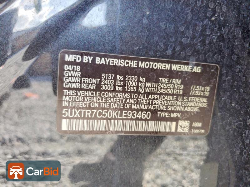 2019 BMW X3 SDRIVE30I, photo 13