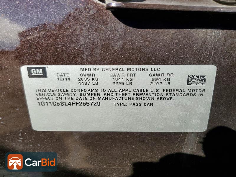 2015 CHEVROLET MALIBU 1LT, photo 12