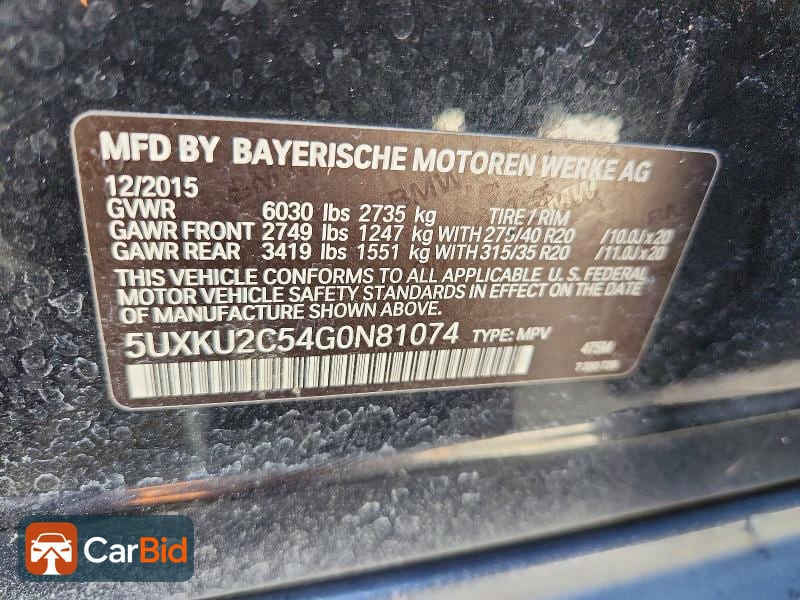 2016 BMW X6 XDRIVE35I, фото 13