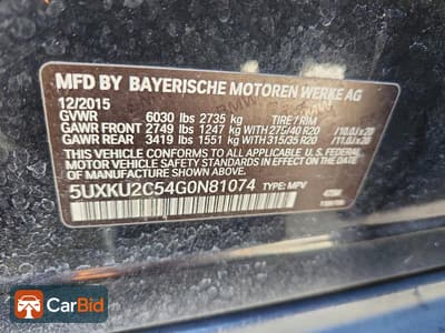 2016 BMW X6 XDRIVE35I, фото 13