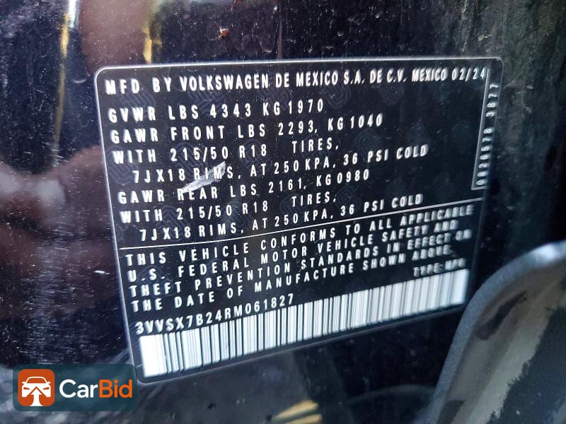 2024 VOLKSWAGEN TAOS SE, фото 14