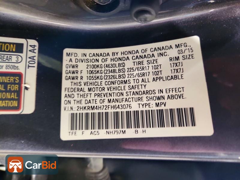 2015 Honda CR-V 2HKRM4H72FH643076, фото 13