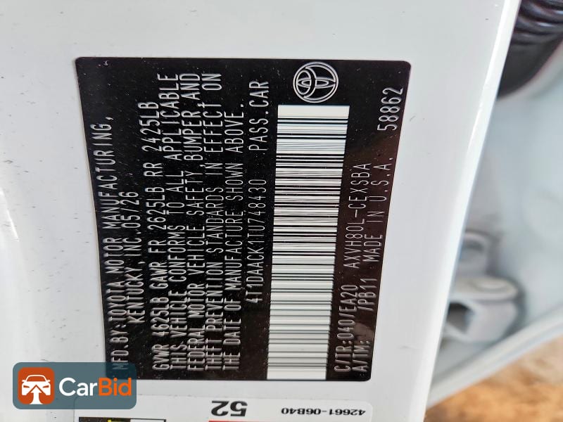 2026 Toyota CAMRY 4T1DAACK1TU748430, фото 13