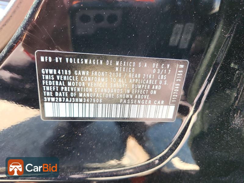 2017 VOLKSWAGEN JETTA S, фото 12