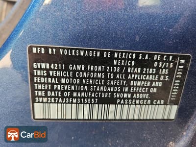 2015 VOLKSWAGEN JETTA BASE, фото 12