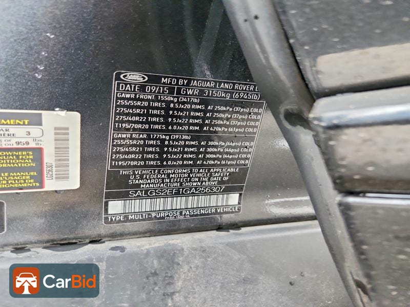 2016 Land Rover RANGE ROVER SALGS2EF1GA256307, фото 12