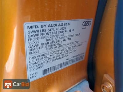 2019 AUDI Q8 PRESTIGE S-LINE, фото 13