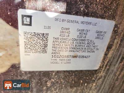 2021 Chevrolet MALIBU 1G1ZG5ST5MF039427, фото 13