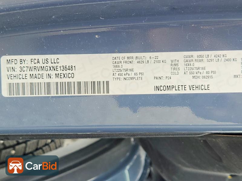 2022 RAM PROMASTER 3500 3500 STANDARD, фото 14