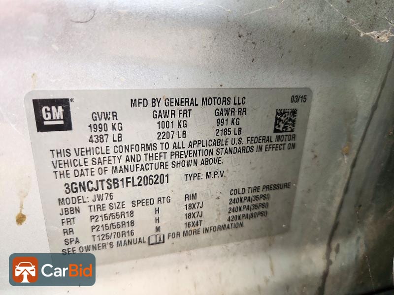2015 CHEVROLET TRAX LTZ, фото 12