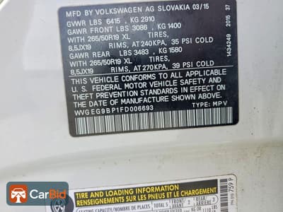 2015 VOLKSWAGEN TOUAREG HYBRID, фото 12