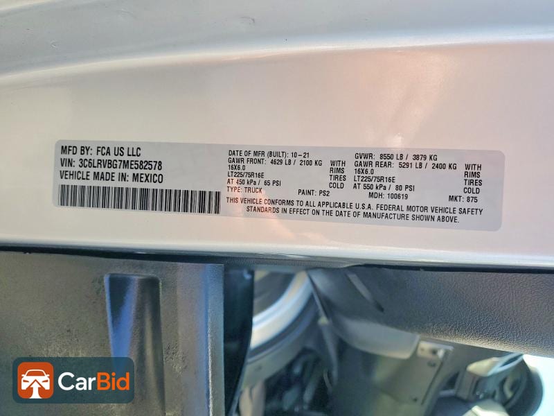 2023 RAM PROMASTER 1500, фото 10