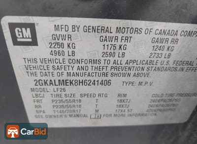 2017 GMC TERRAIN SLE-1, фото 9