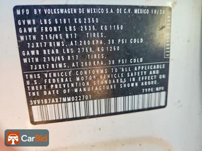 2021 VOLKSWAGEN TIGUAN S, фото 13