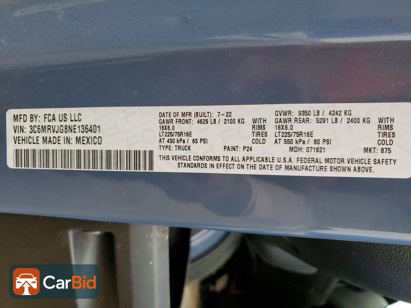 2022 RAM PROMASTER 3500 3500 HIGH, фото 14