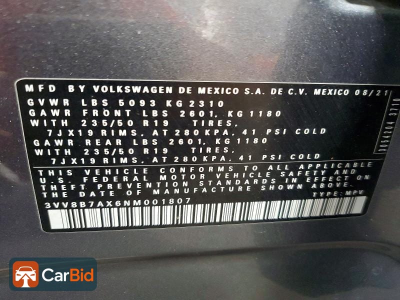 2022 VOLKSWAGEN TIGUAN SE R-LINE BLACK, фото 13