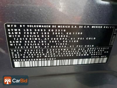 2022 VOLKSWAGEN TIGUAN SE R-LINE BLACK, фото 13
