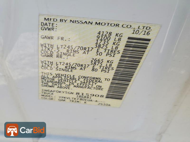 2016 Nissan NV 1N6AF0KY5GN815908, фото 14
