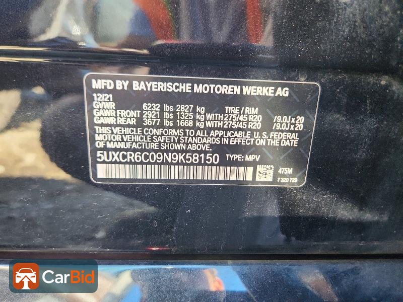 2022 BMW X5 XDRIVE40I, фото 13