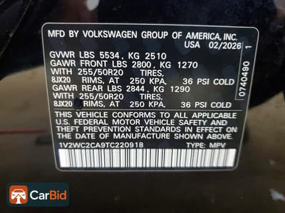 2026 VOLKSWAGEN ATLAS CROSS SPORT SE, фото 13