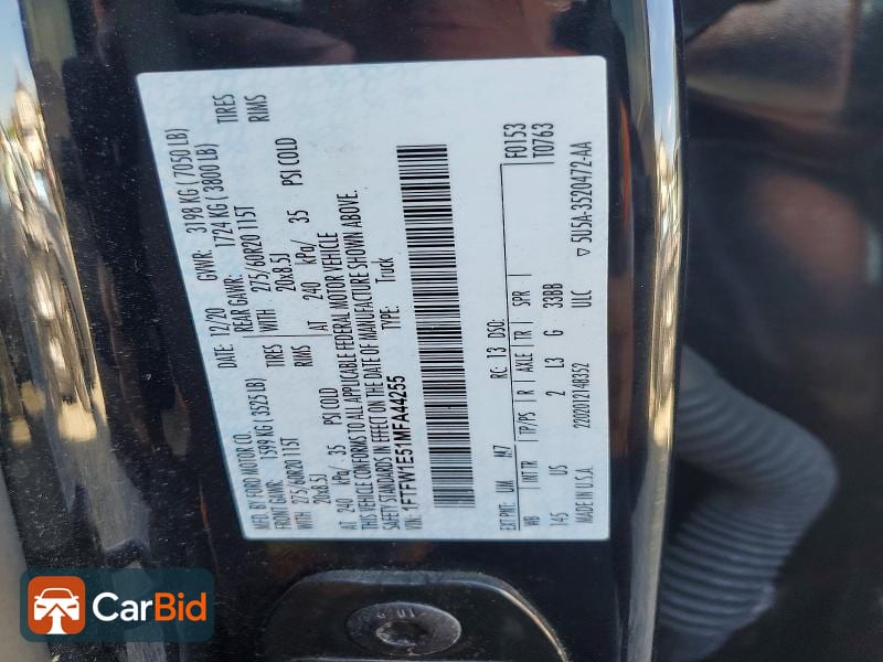 2021 Ford F150 1FTFW1E51MFA44255, фото 12