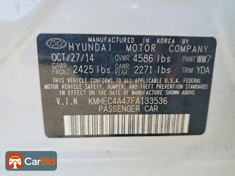 2015 HYUNDAI SONATA HYBRID BASE, фото 12